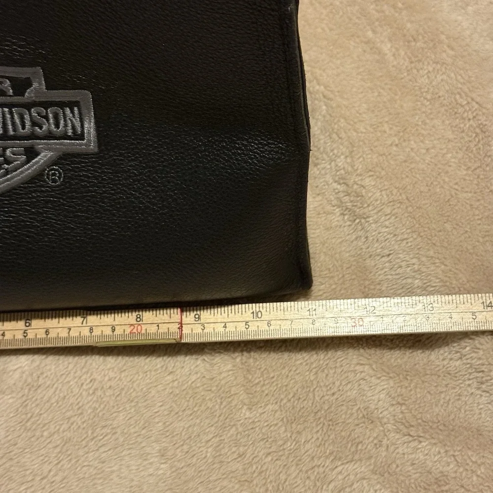 Harley-Davidson Leather Hard Sided Purse Tote Bag, Bar & Shield Logo